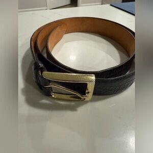 Martin Dingman Alligator Grain sanddle Leather Lining  Belt